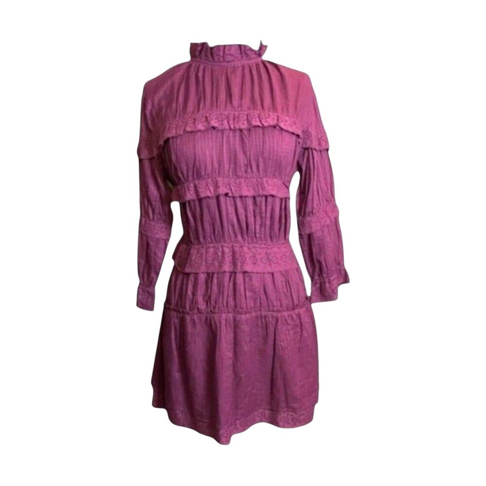NWT Chelsea & Violet Shadow Victorian Stripe Tiered Ruffle sz XS